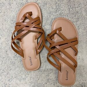 Women's Tan Sandals, size 9XW, NWOT